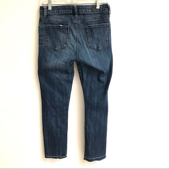 Kut from the Kloth cropped released raw hem denim jeans 2 - Picture 3 of 6